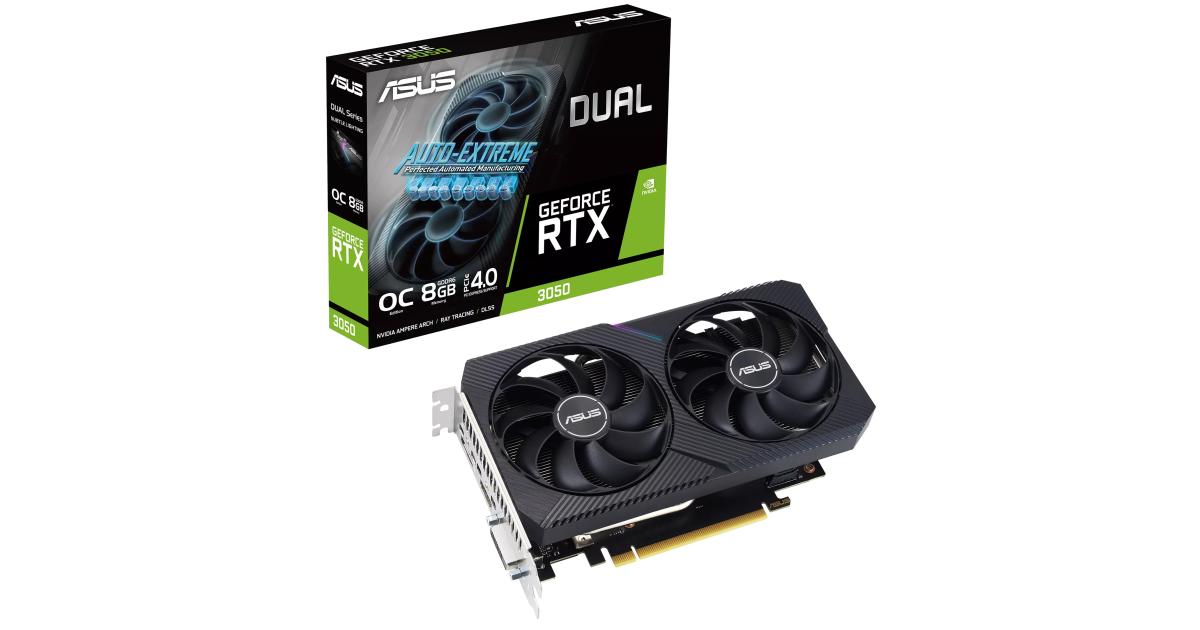 ASUS Dual GeForce RTX 3050 V2 OC Edition 8GB GDDR6 - Graphics Card ...