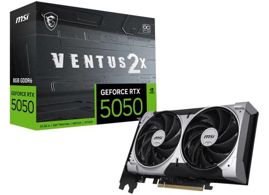 MSI GeForce RTX 5050 VENTUS 2X OC 8GB GDDR6 - Graphics Card