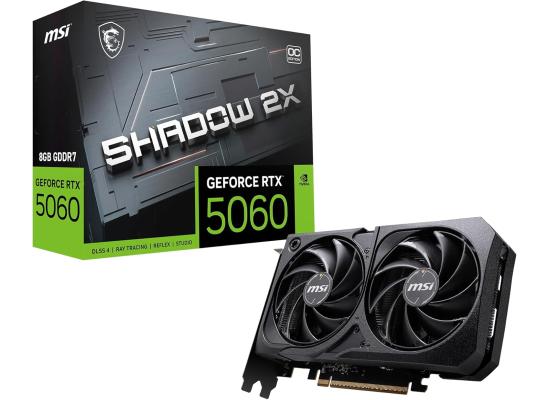 MSI GeForce 5060 SHADOW 2X OC 8GB GDDR7 - Graphics Card