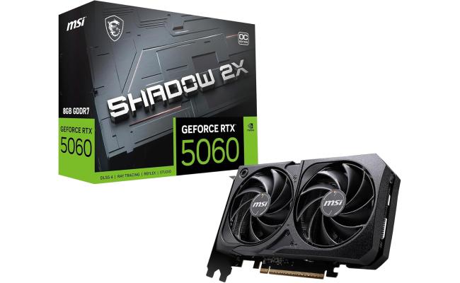MSI GeForce 5060 SHADOW 2X OC 8GB GDDR7 - Graphics Card