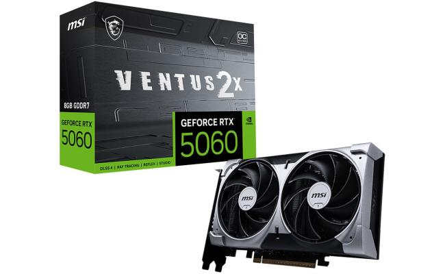 MSI GeForce 5060 VENTUS 2X OC 8GB GDDR7 - Graphics Card