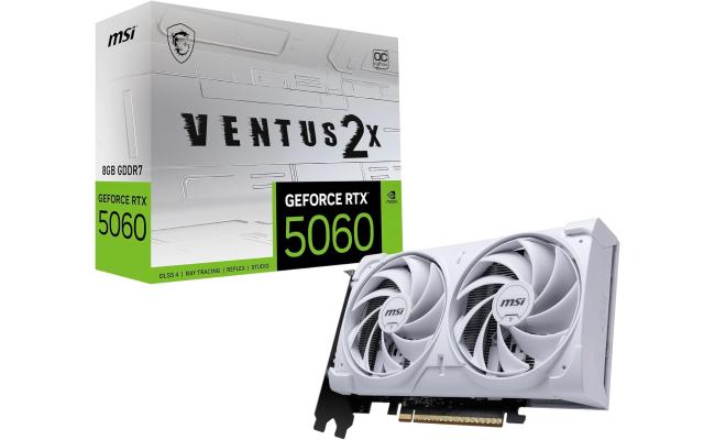 MSI GeForce 5060 VENTUS 2X OC WHITE 8GB GDDR7 - Graphics Card