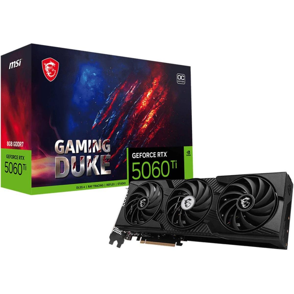 MSI GeForce RTX 5060 Ti GAMING DUKE 3X OC 8GB GDDR7 - Graphics Card