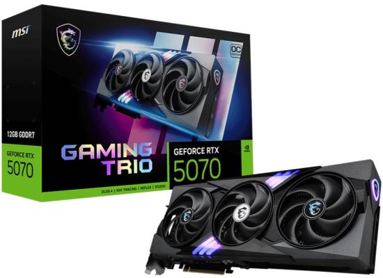 MSI GeForce RTX 5070 GAMING TRIO OC 12GB GDDR7- Graphics Card