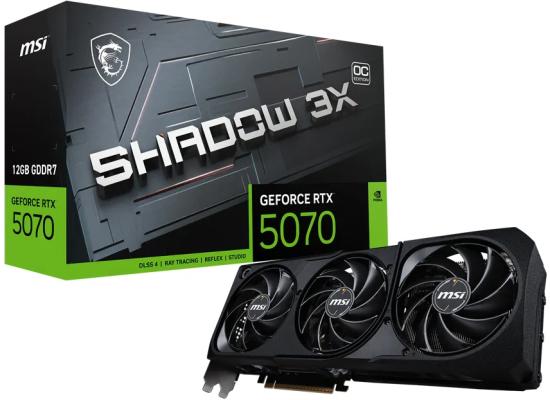 MSI GeForce RTX 5070 SHADOW 3X OC 12GB GDDR7- Graphics Card