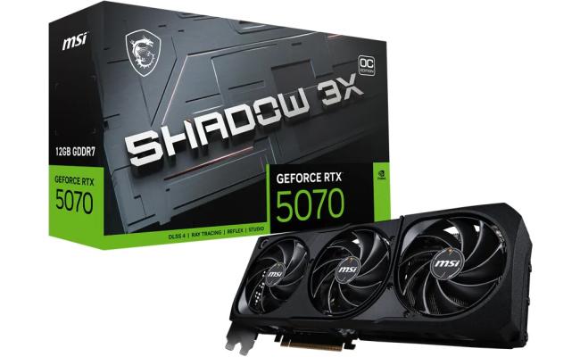 MSI GeForce RTX 5070 SHADOW 3X OC 12GB GDDR7- Graphics Card MSI GeForce RTX 5070 SHADOW 3X OC 12GB GDDR7- Graphics Card
