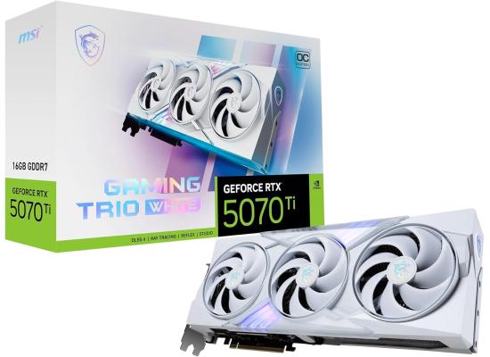 MSI GeForce RTX 5070 Ti GAMING TRIO OC WHITE 16GB GDDR7- Graphics Card