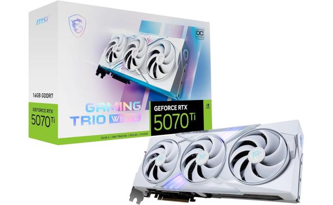MSI GeForce RTX 5070 Ti GAMING TRIO OC WHITE 16GB GDDR7- Graphics Card