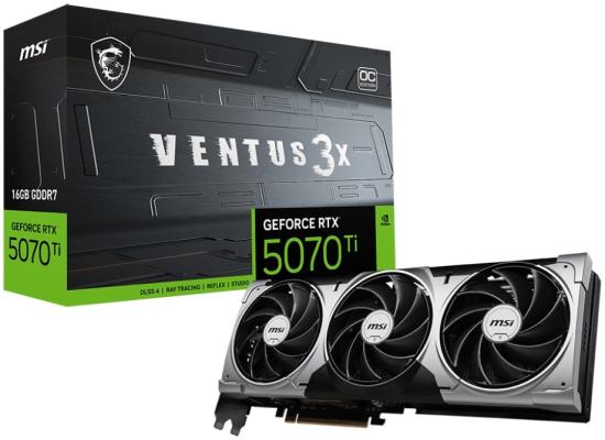 MSI GeForce RTX 5070 Ti VENTUS 3X OC 16GB GDDR7- Graphics Card