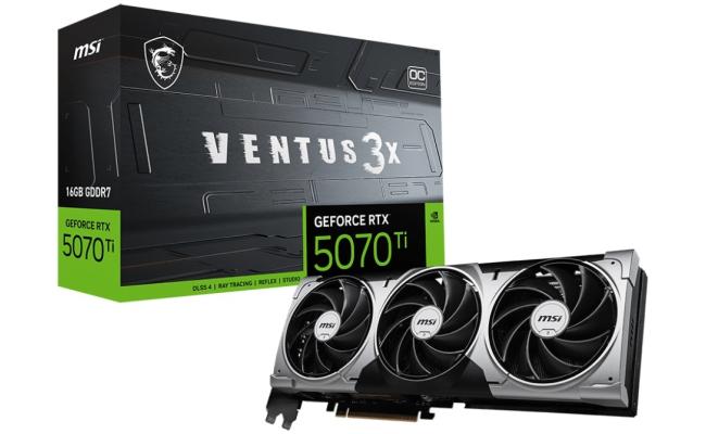 MSI GeForce RTX 5070 Ti VENTUS 3X OC 16GB GDDR7- Graphics Card