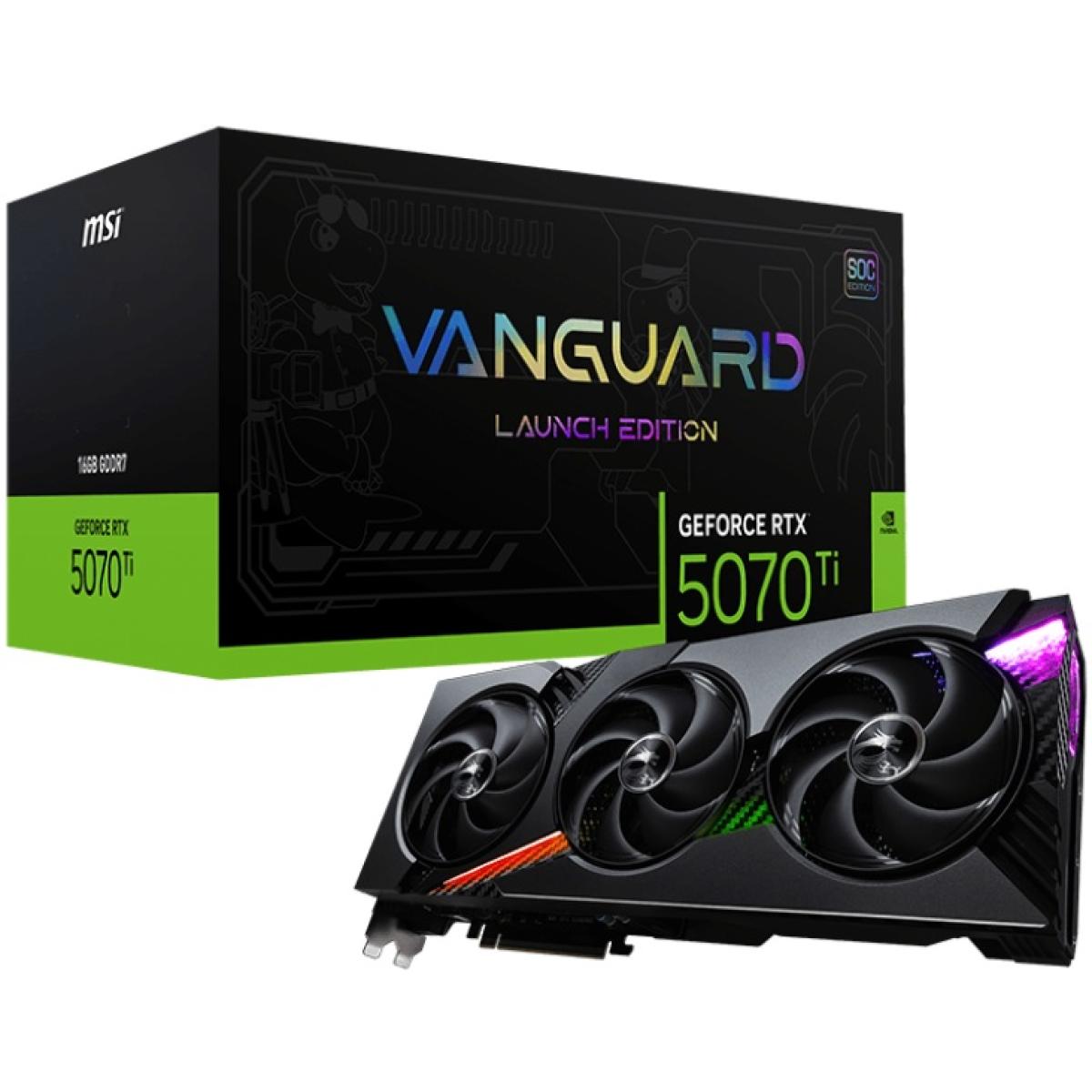MSI GeForce RTX 5070 Ti VANGUARD SOC LAUNCH EDITION 16GB GDDR7- Graphics Card