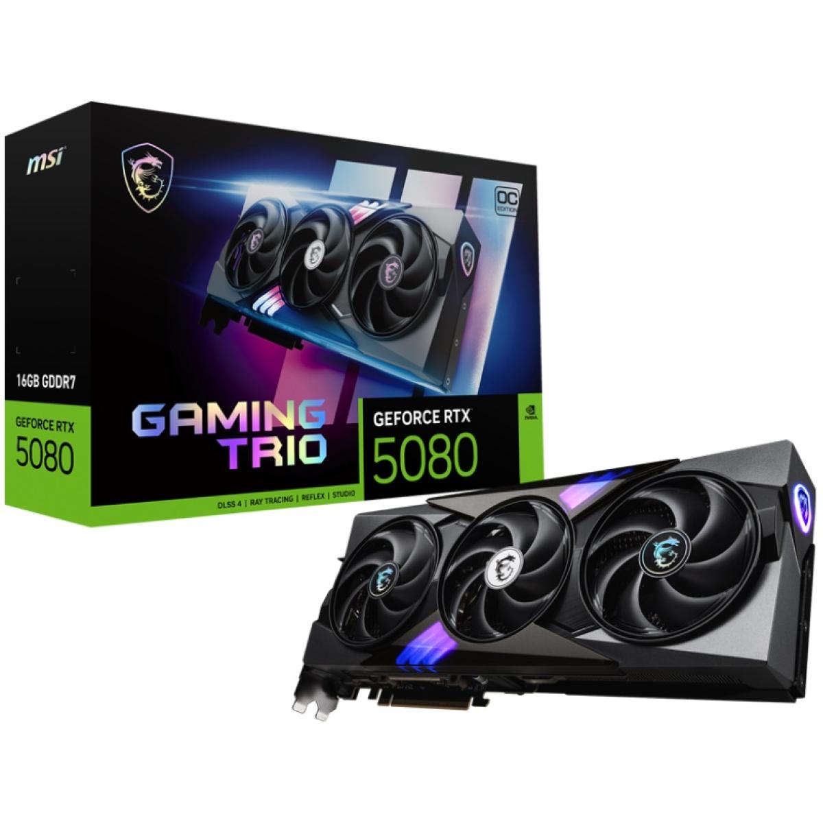 MSI GeForce RTX 5080 GAMING TRIO OC 16GB GDDR7 - Graphics Card
