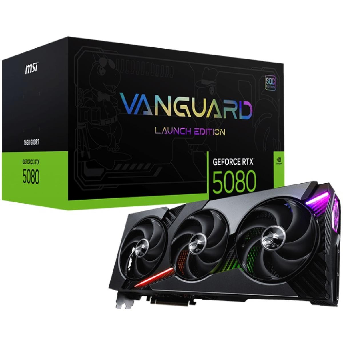 MSI GeForce RTX 5080 VANGUARD SOC LAUNCH EDITION 16GB GDDR7 - Graphics Card