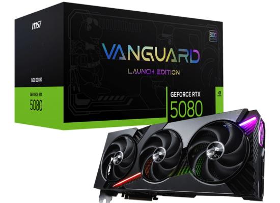 MSI GeForce RTX 5080 VANGUARD SOC LAUNCH EDITION 16GB GDDR7 - Graphics Card