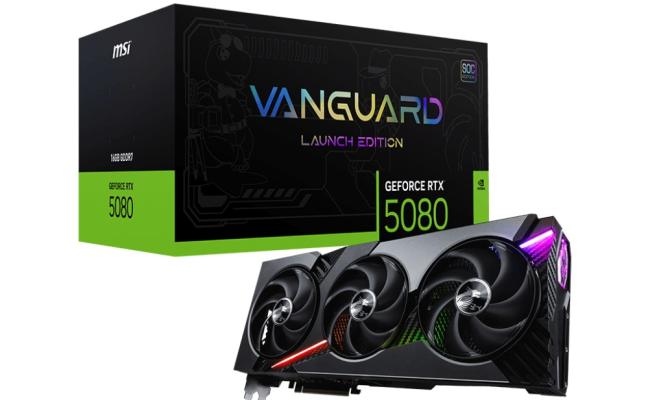 MSI GeForce RTX 5080 VANGUARD SOC LAUNCH EDITION 16GB GDDR7 - Graphics Card