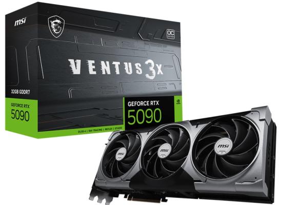 MSI GeForce RTX 5090 VENTUS 3X OC 32GB GDDR7 - Graphics Card