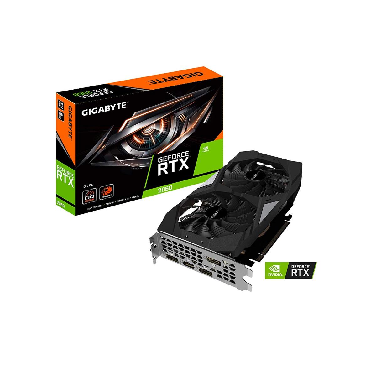 GIGABYTE GeForce RTX™ 2060 D6 6G GDDR6 2X Fans - Graphics Card