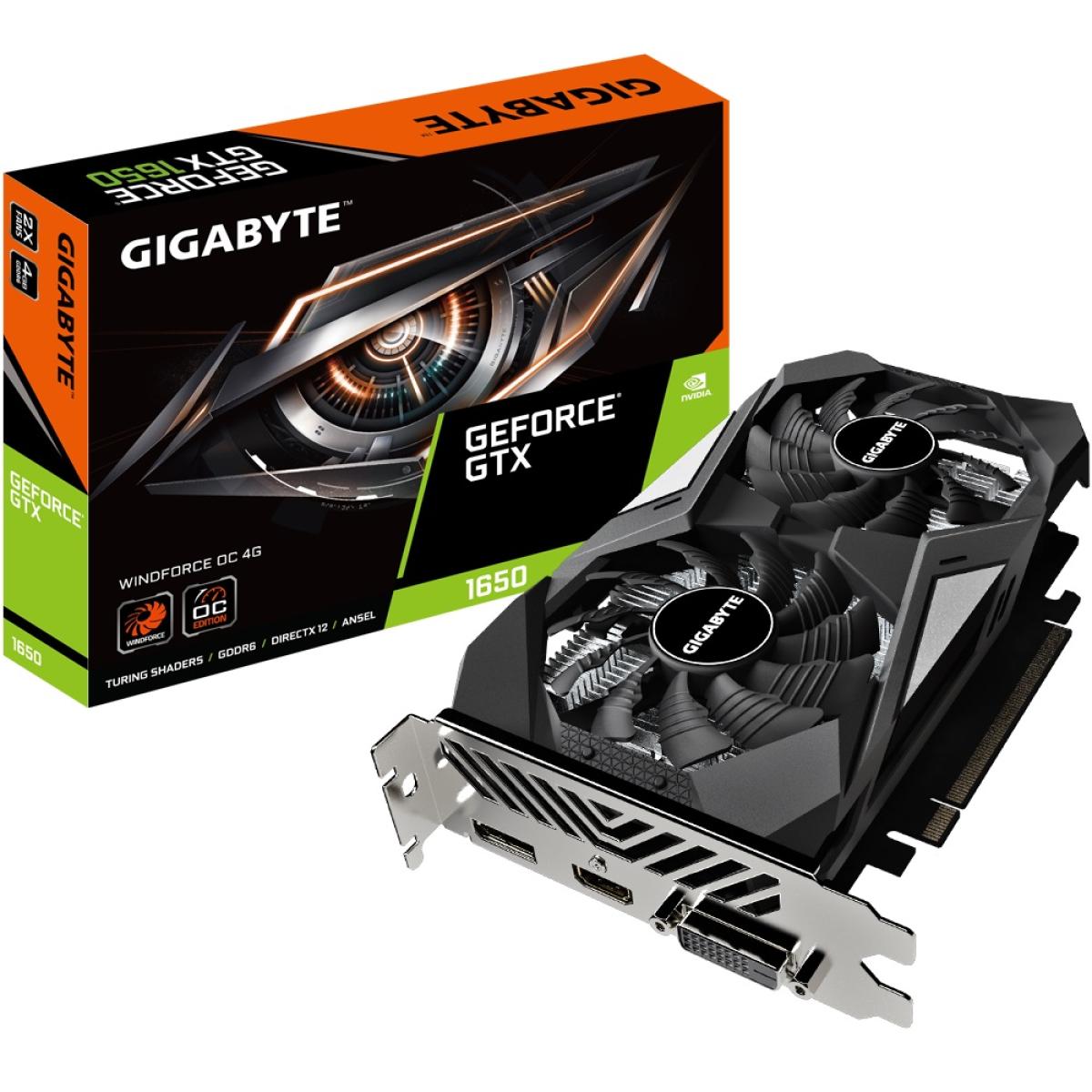 GIGABYTE GeForce® GTX 1650 D6 Windforce OC 4G - Graphics Card