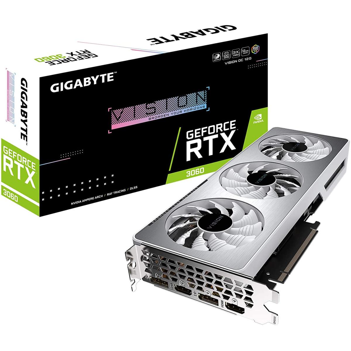 GIGABYTE GeForce RTX 3060 Vision OC 12G GDDR6 - Graphics Card