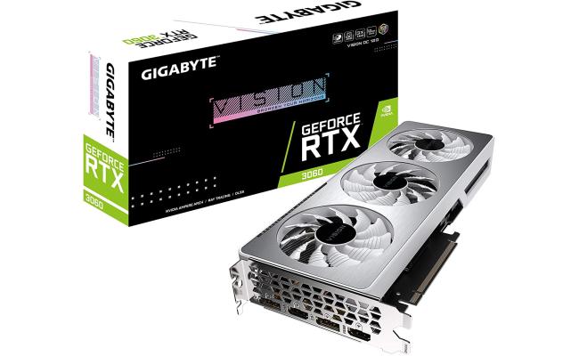 GIGABYTE GeForce RTX 3060 Vision OC 12G Graphics Card, 3X WINDFORCE Fans, GDDR6 - Graphics Card