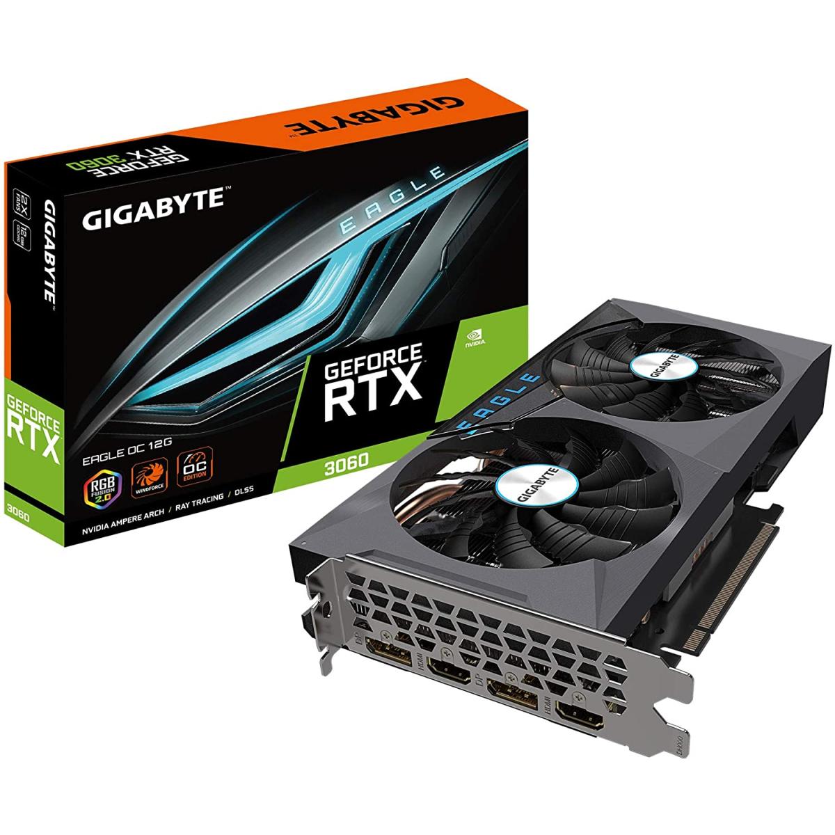 GIGABYTE GeForce RTX 3060 Eagle OC 12G GDDR6 WINDFORCE-Graphics Card