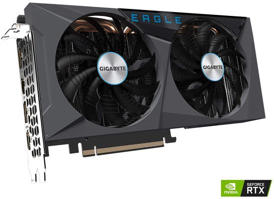 GIGABYTE GeForce RTX 3060 Eagle 12G , 2X WINDFORCE Fans,GDDR6 (LHR) - Graphics Card