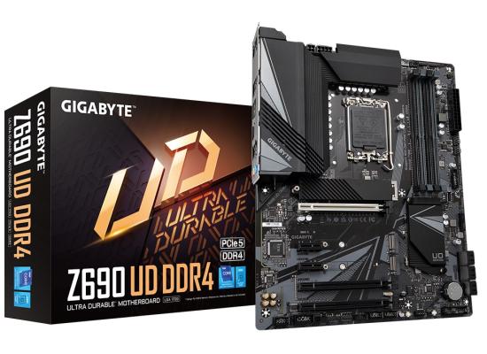 GIGABYTE Z690 UD DDR4 LGA 1700, Intel 12th,ATX Motherboard ,M.2, PCIe 5.0, USB 3.2 Gen2X2 Type-C,2.5GbE LAN