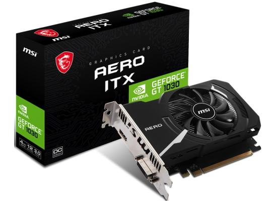 MSI GeForce GT 1030 AERO ITX 4GB DDR4 OC - Graphics Card