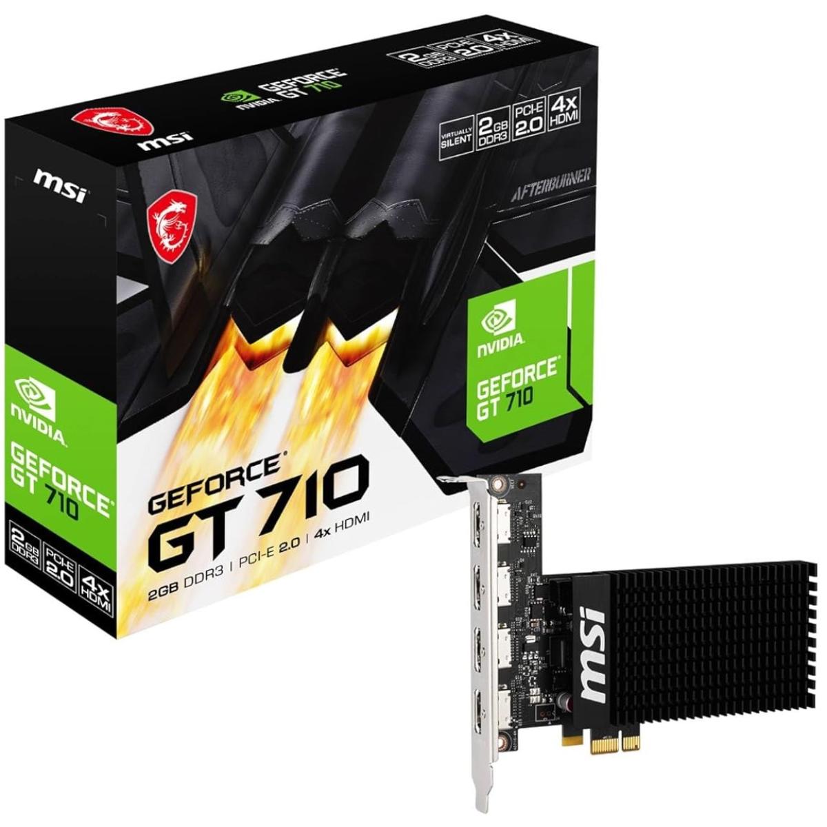 MSI GeForce GT 710 2GD3H 4HDMI 2GB GDDR3 - Graphics Card