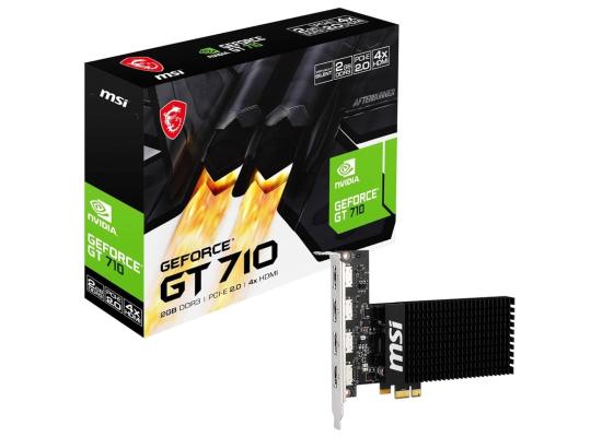 MSI GeForce GT 710 2GD3H 4HDMI 2GB GDDR3  - Graphics Card