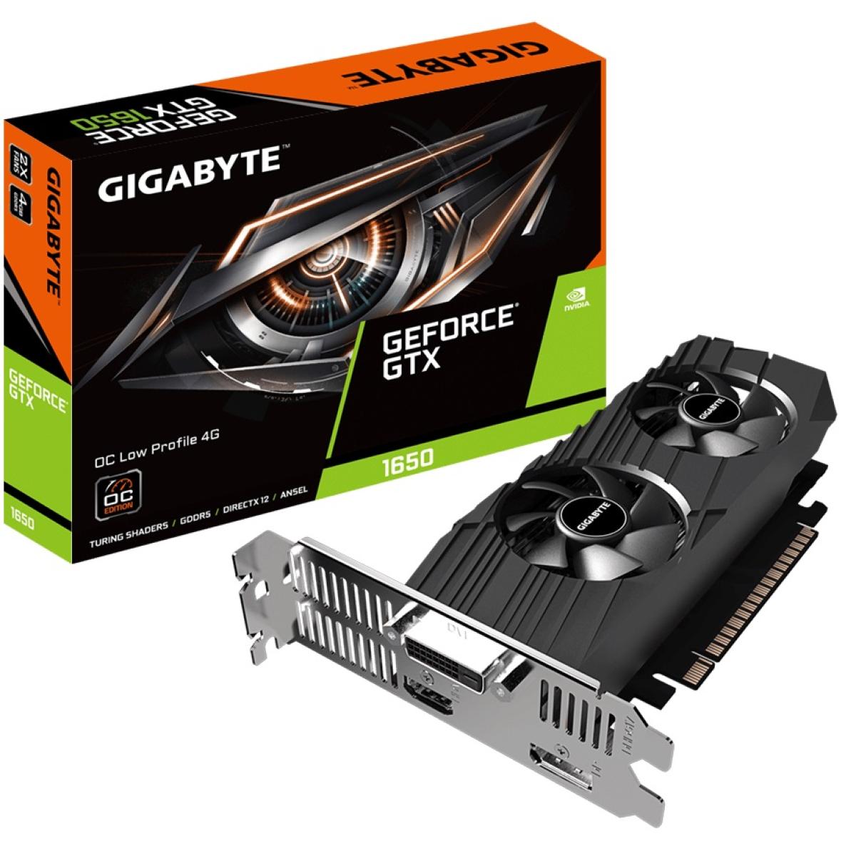GIGABYTE GeForce® GTX 1650 OC Low Profile GDDR5 4G Dual Fan - Graphics Card