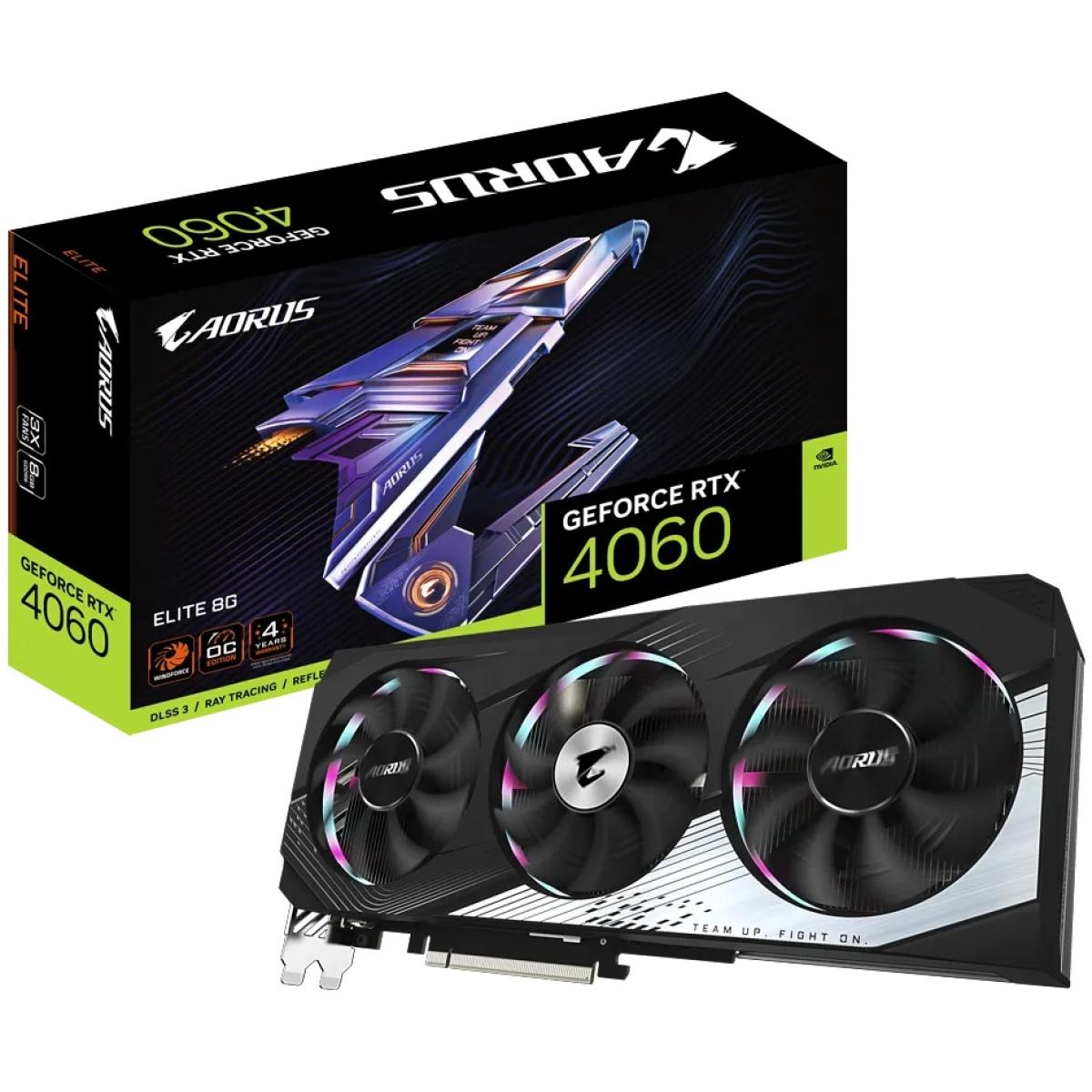 GIGABYTE AORUS GeForce RTX 4060 ELITE 8GB GDDR6 - Graphics Card
