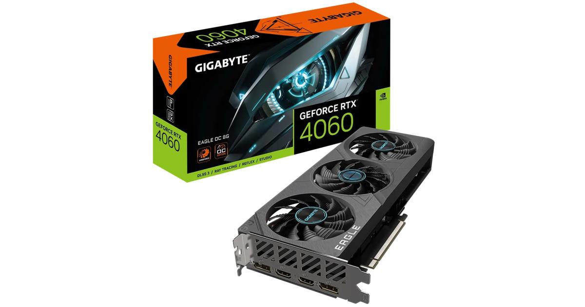 GIGABYTE GeForce RTX 4060 EAGLE OC 8GB GDDR6 - Graphics Card