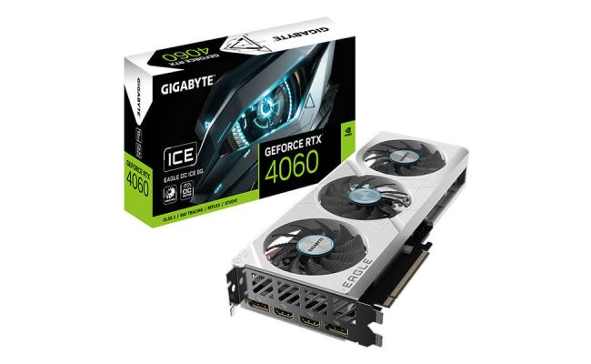 GIGABYTE GeForce RTX 4060 EAGLE OC ICE 8GB GDDR6 - Graphics Card