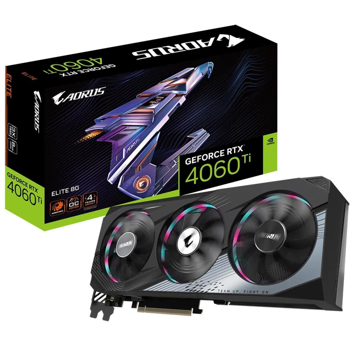GIGABYTE AORUS GeForce RTX 4060 Ti ELITE 8GB GDDR6 - Graphics Card