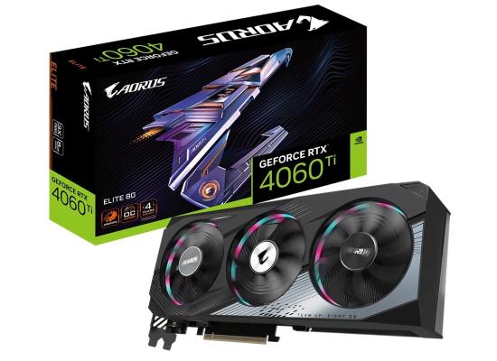GIGABYTE AORUS GeForce RTX 4060 Ti ELITE 8GB GDDR6 - Graphics Card
