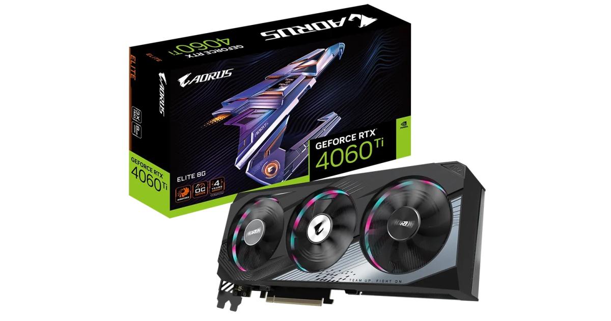 GIGABYTE AORUS GeForce RTX 4060 Ti ELITE 8GB GDDR6 - Graphics Card