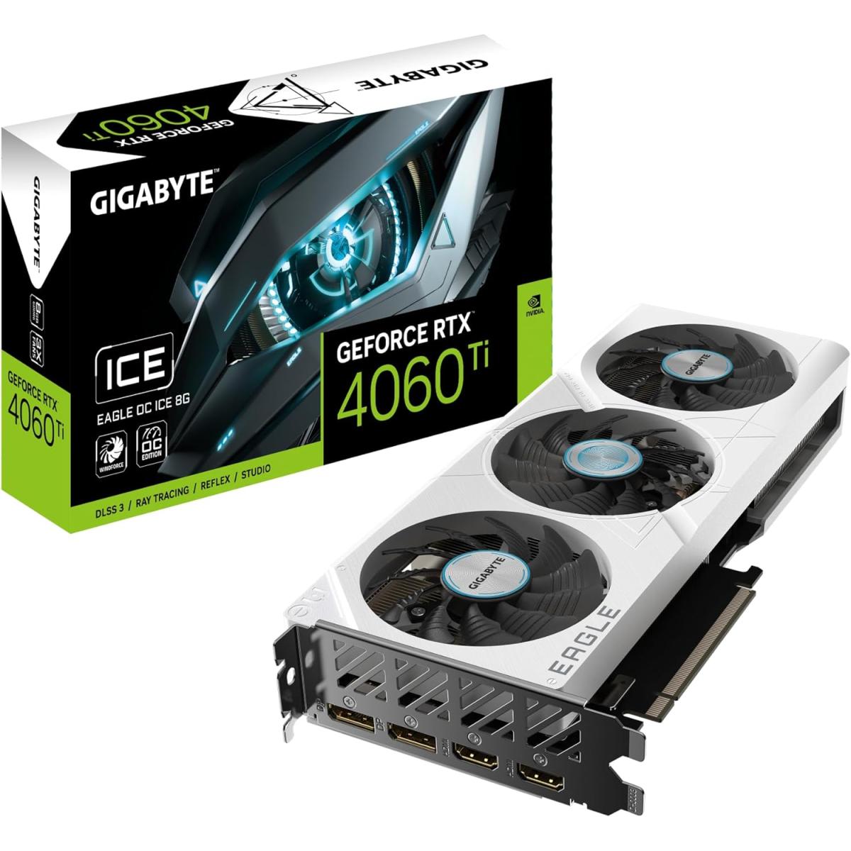 GIGABYTE GeForce 4060 Ti EAGLE OC ICE 8GB GDDR6 - Graphics Card