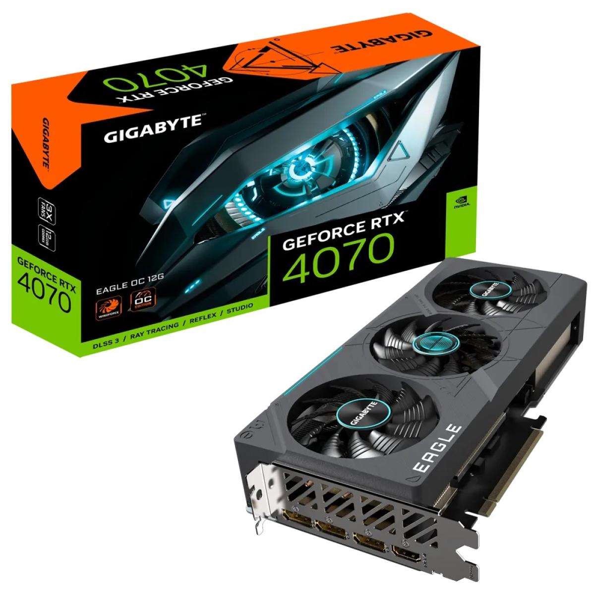GIGABYTE GeForce RTX 4070 EAGLE OC 12GB GDDR6X - Graphics Card