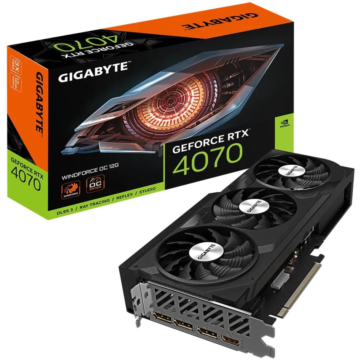 GIGABYTE GeForce RTX 4070 WINDFORCE OC 12GB GDDR6X - Graphics Card