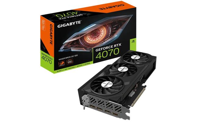 GIGABYTE GeForce RTX 4070 WINDFORCE OC 12GB GDDR6X - Graphics Card