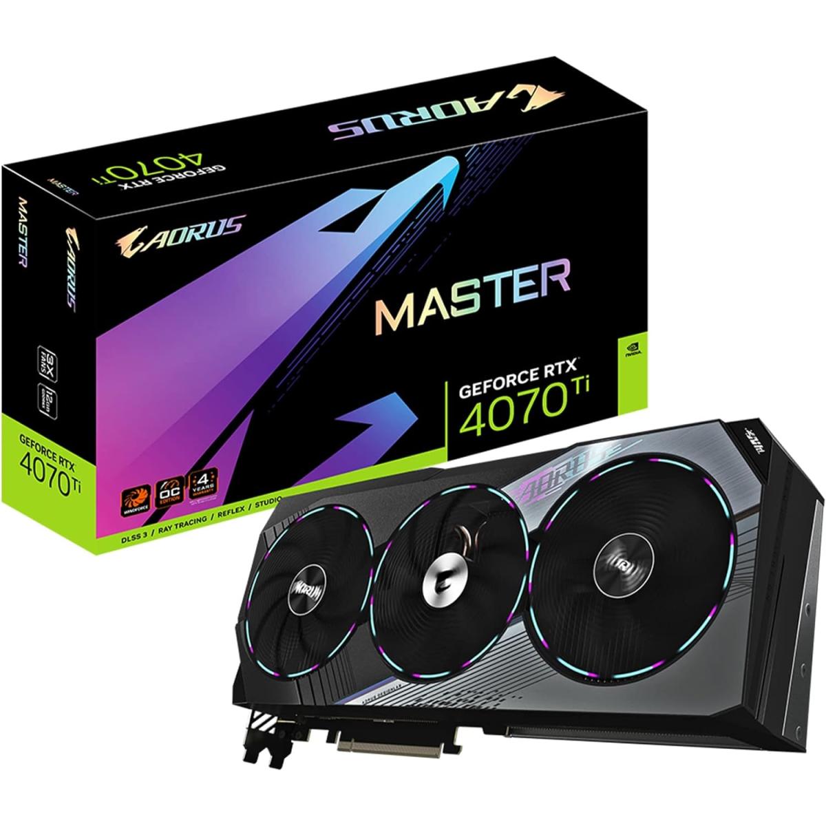 GIGABYTE AORUS GeForce RTX 4070 Ti MASTER 12GB GDDR6X - Graphics Card
