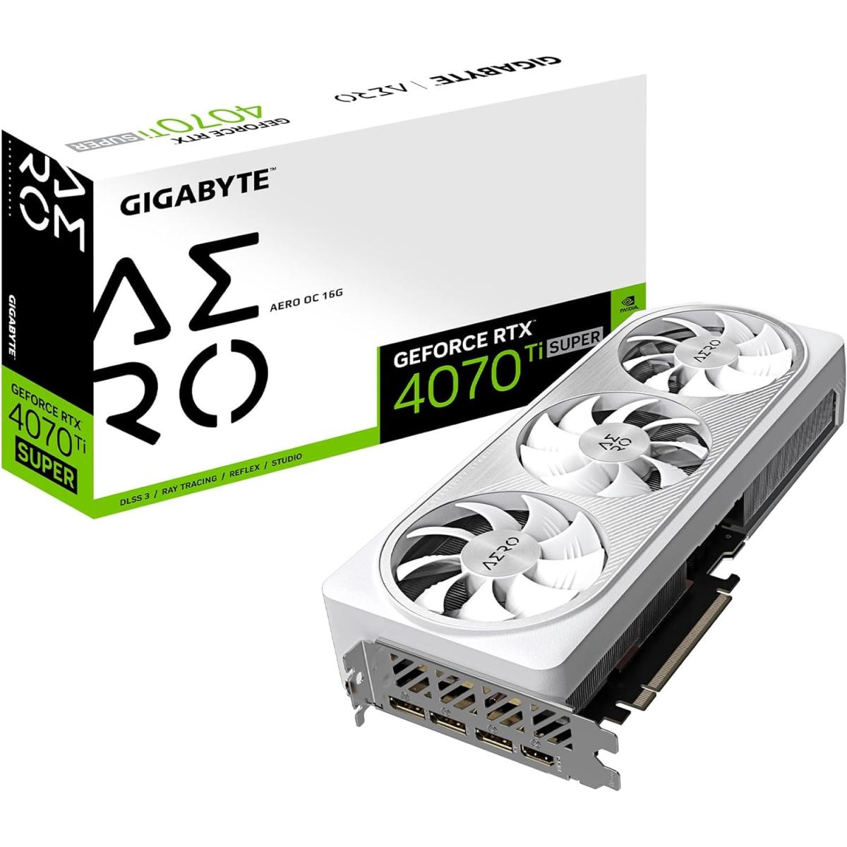 GIGABYTE GeForce RTX 4070 Ti SUPER AERO OC 16GB GDDR6X - Graphics Card