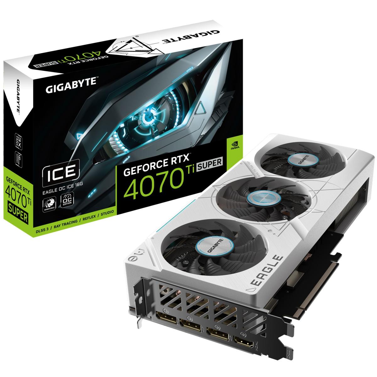 GIGABYTE GeForce RTX 4070 Ti SUPER EAGLE OC ICE 16GB GDDR6X - Graphics Card