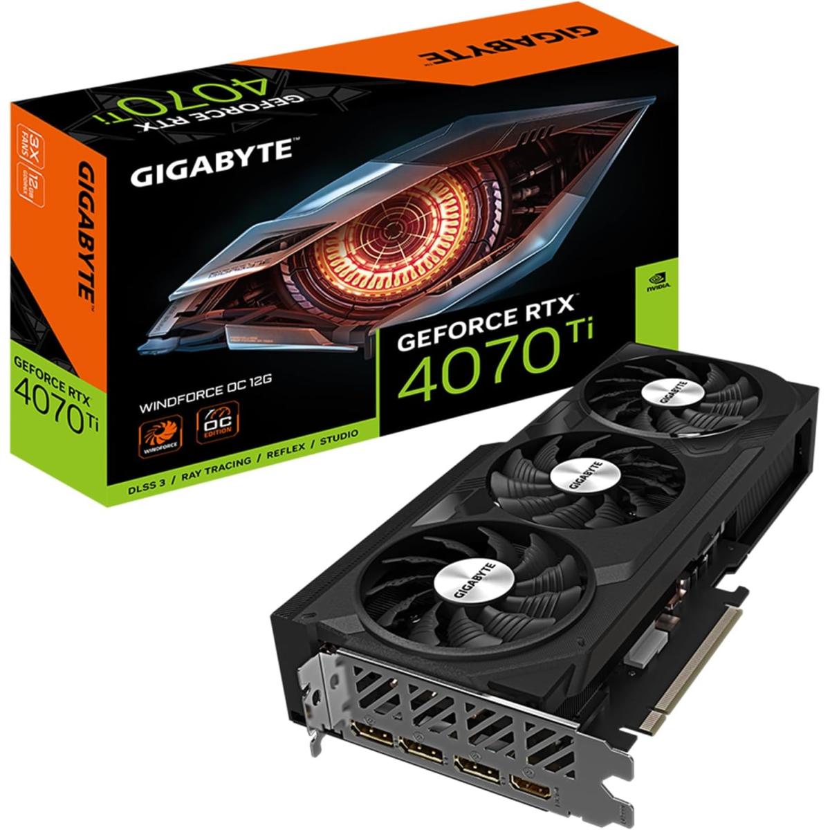 GIGABYTE GeForce RTX 4070 Ti WINDFORCE OC 12GB GDDR6X - Graphics Card