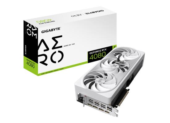 GIGABYTE GeForce RTX 4080 AERO OC 16GB GDDR6X, WINDFORCE Cooling System - Graphics Card