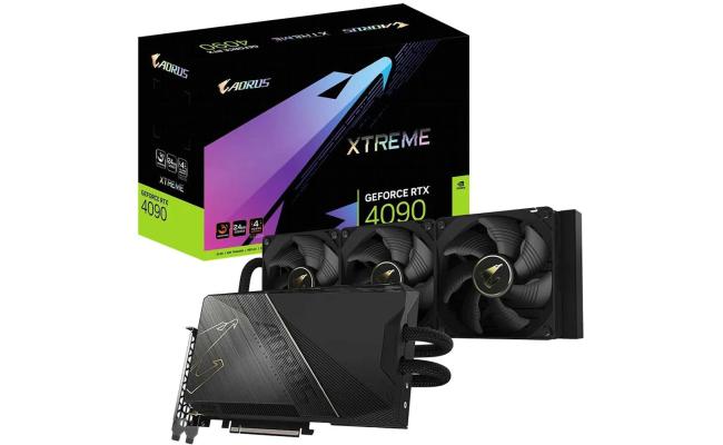 GIGABYTE AORUS GeForce RTX 4090 XTREME WATERFORCE 24GB GDDR6X w/ AIO Cooling System - Graphics Card