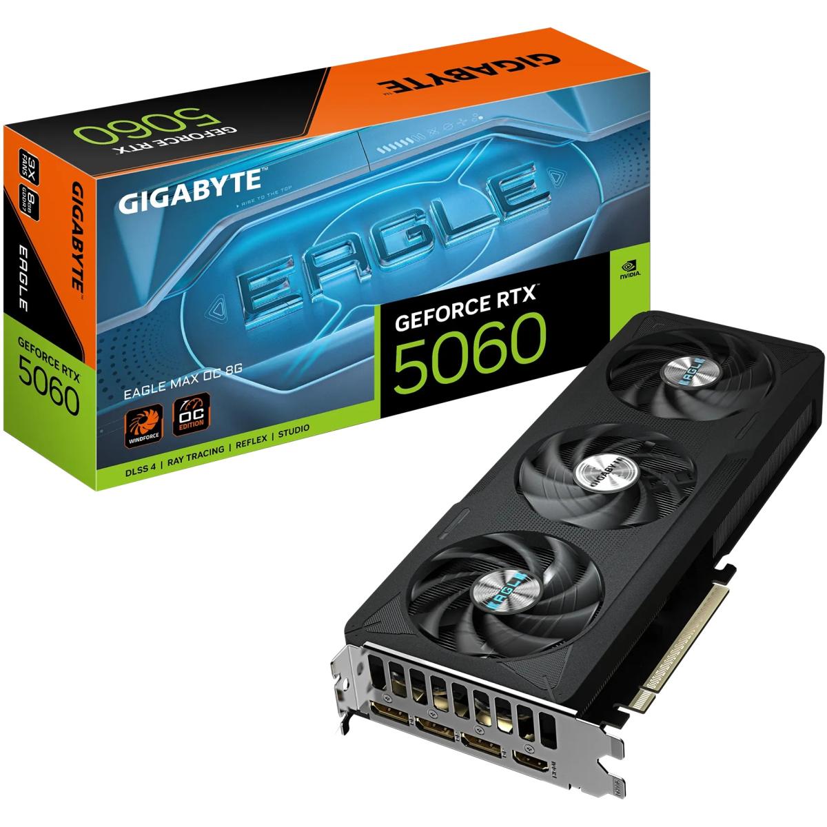 GIGABYTE GeForce RTX 5060 EAGLE MAX OC 8GB GDDR7 - Graphics Card