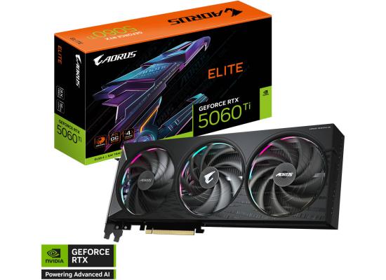 GIGABYTE AORUS GeForce RTX 5060 Ti ELITE 16GB GDDR7 - Graphics Card