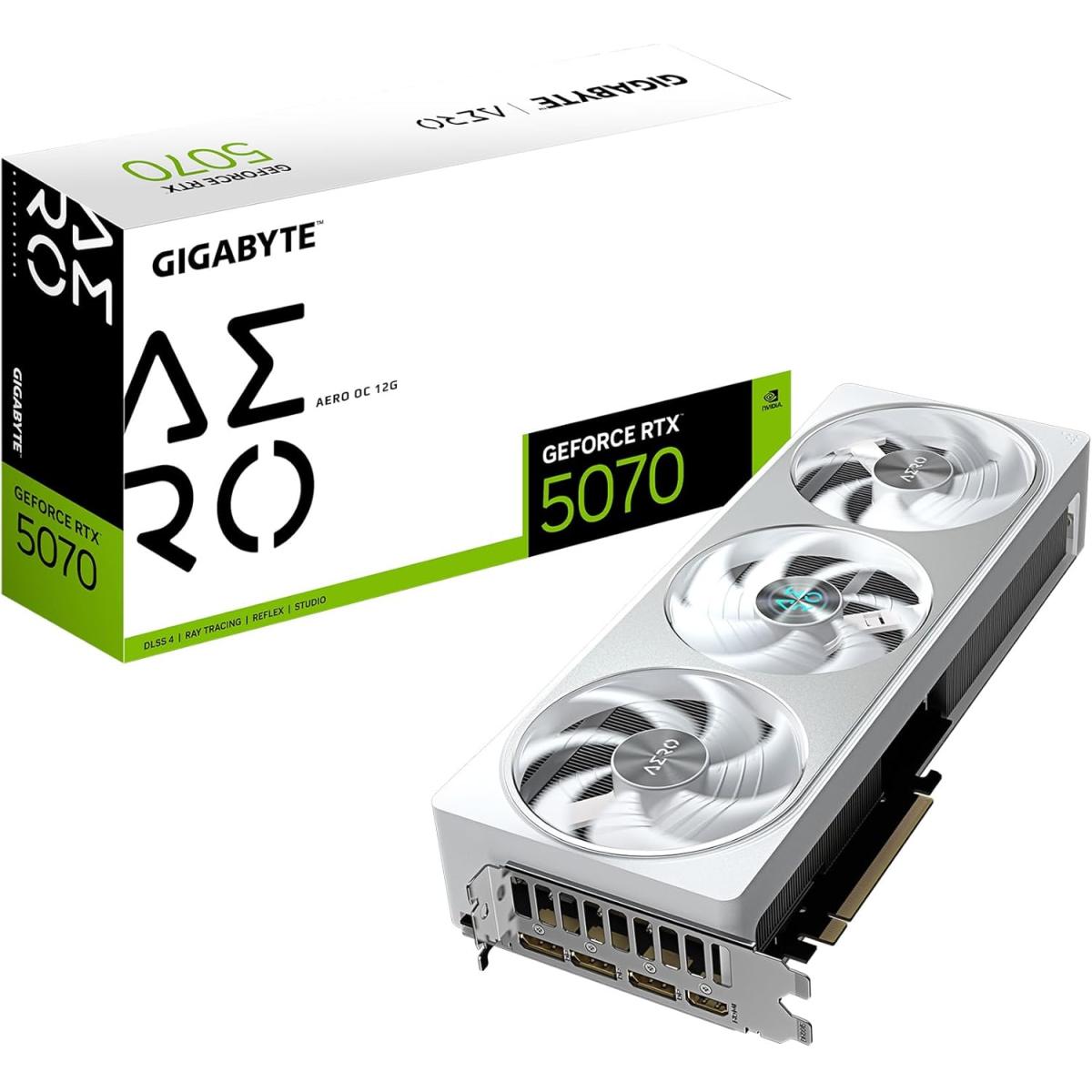 GIGABYTE GeForce RTX 5070 AERO OC 12GB GDDR7- Graphics Card